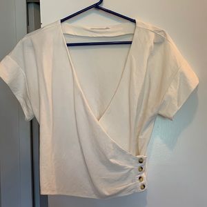 Final offer ! MANGO Summery & cute white top with buttons